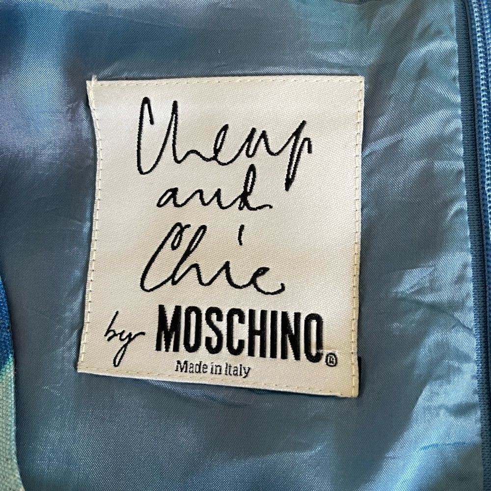 Vintage MOSCHINO text print dress size 6 - Picture 3 of 16